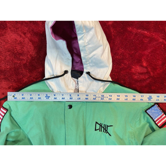 Ethik Worldwide Limited Release Small Rainbow Twill Hood Jacket Coat Y2K Patches - Picture 13 of 13